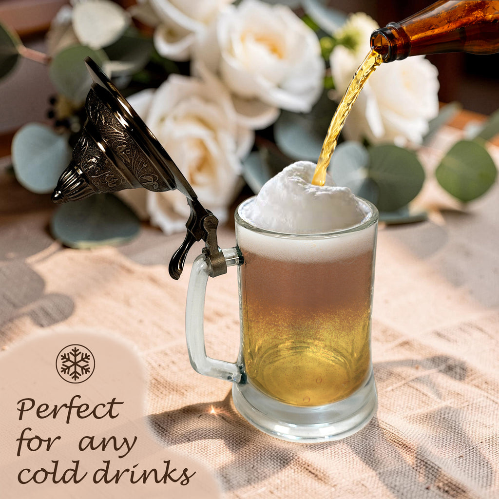 Personalized Beer Stein with Lid 17oz, Engraved Groomsmen Gift, Wedding Mug for Groom