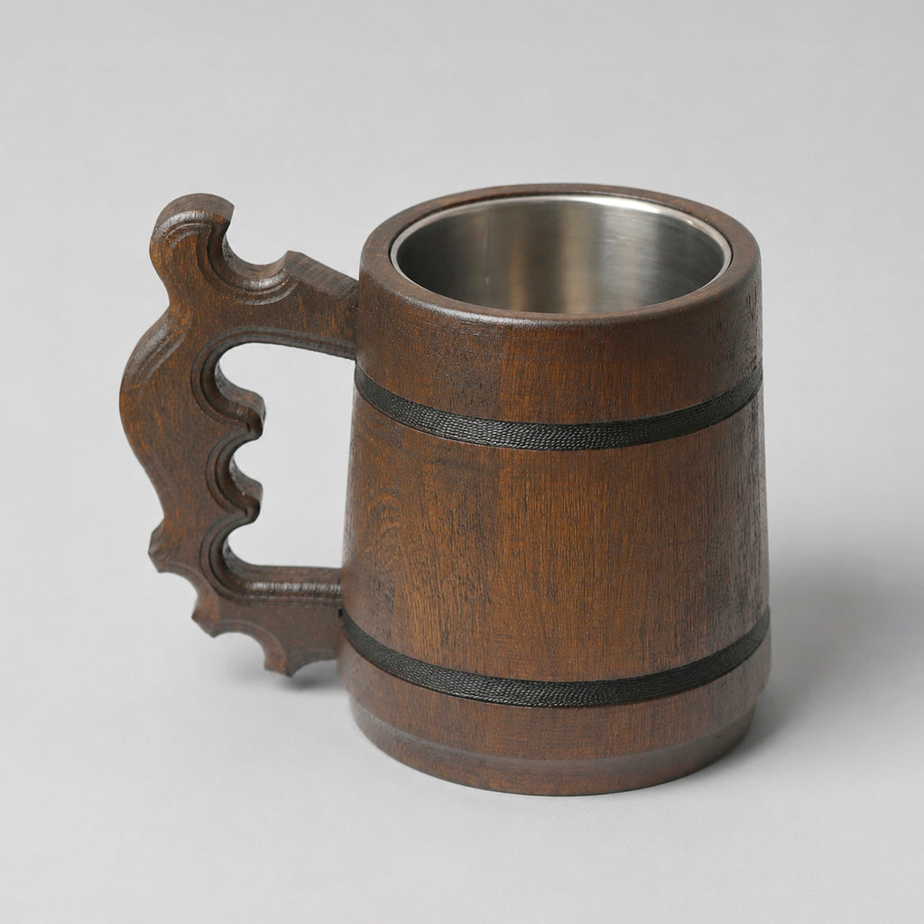 Groomsmen Mug, Wooden Tankard, Custom Beer Mug, Beer Stein, Handmade Mug for Wedding Favors