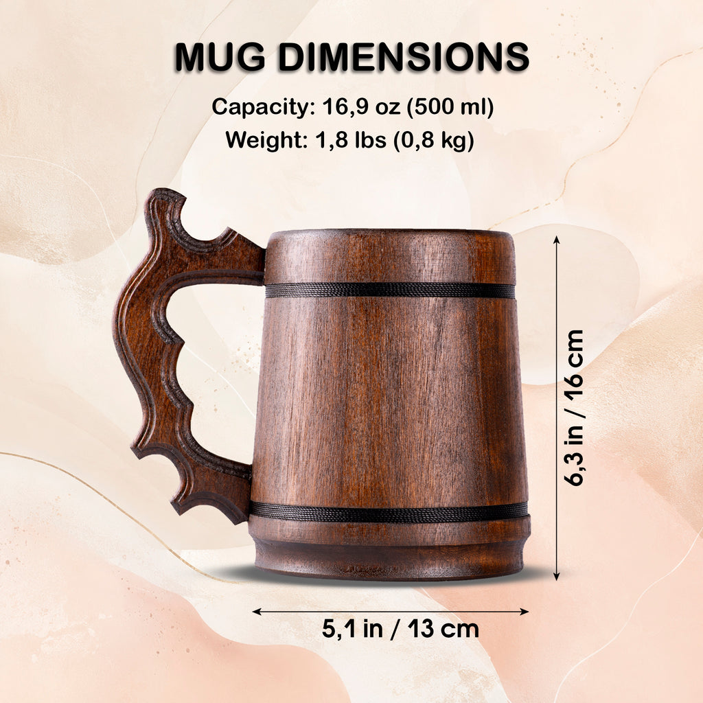 Groomsmen Mug, Wooden Tankard, Custom Beer Mug, Beer Stein, Handmade Mug for Wedding Favors