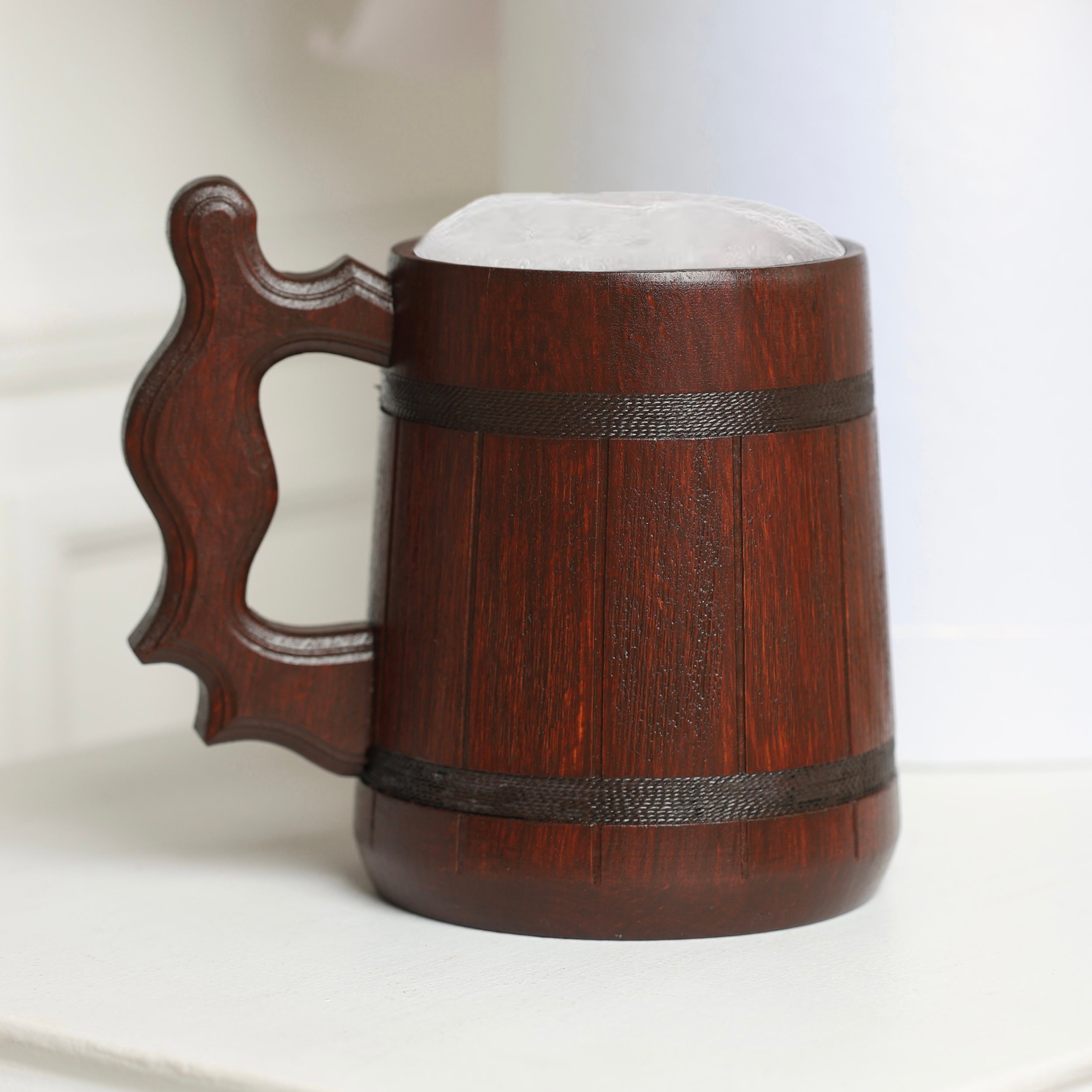 Personalized Wooden Beer Mug 500ml, Groomsmen Gift, Wedding Party Tankard