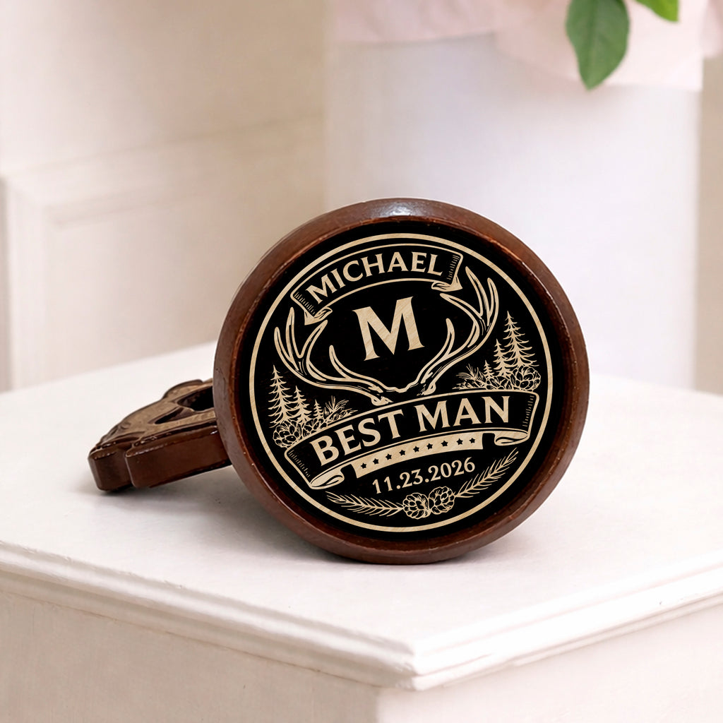 Personalized Wooden Beer Mug 500ml, Groomsmen Gift, Wedding Party Tankard