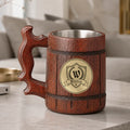 Monogrammed Mug, Personalized Beer Stein, Engraved Wooden Tankard, Beer Mug Set, Wood Chalice, Custom Gifts for Him Beer