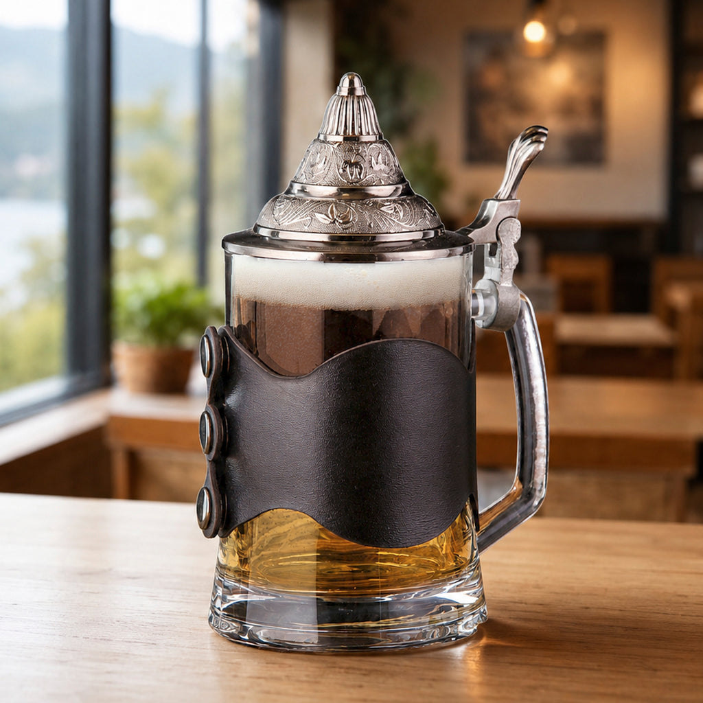 Groomsmen Glasses, Monogrammed Mug, Engraved Tankard, Etched Beer Glasses, German Beer Steins Gift, 500 ml