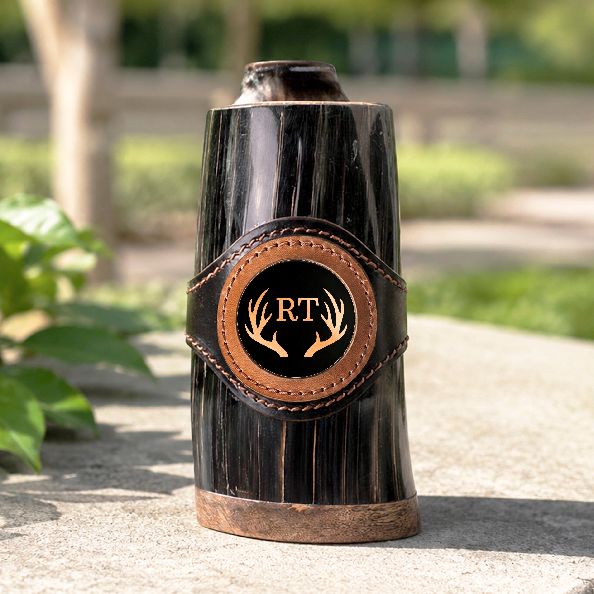 Viking Horn Mug, Custom Beer Stein, Handmade Mug, Engraved Horn Cup, Viking Tankard Gift
