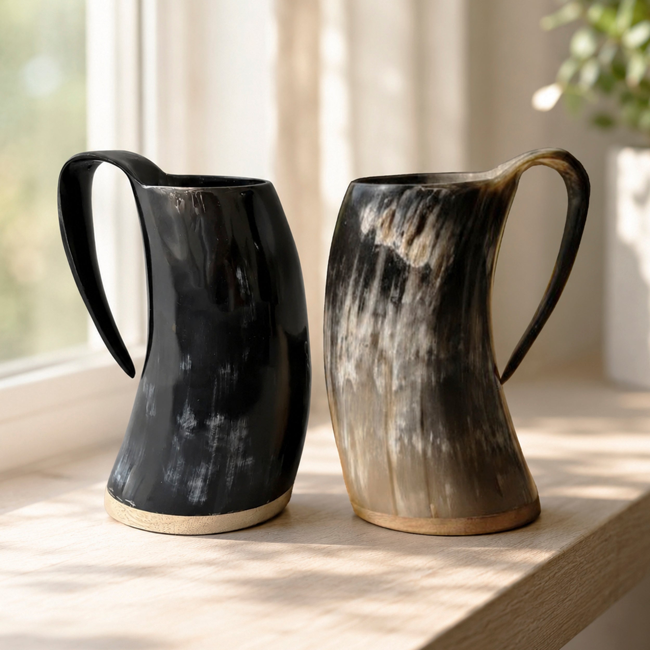 Viking Horn Mug, Custom Beer Stein, Handmade Mug, Engraved Horn Cup, Viking Tankard Gift
