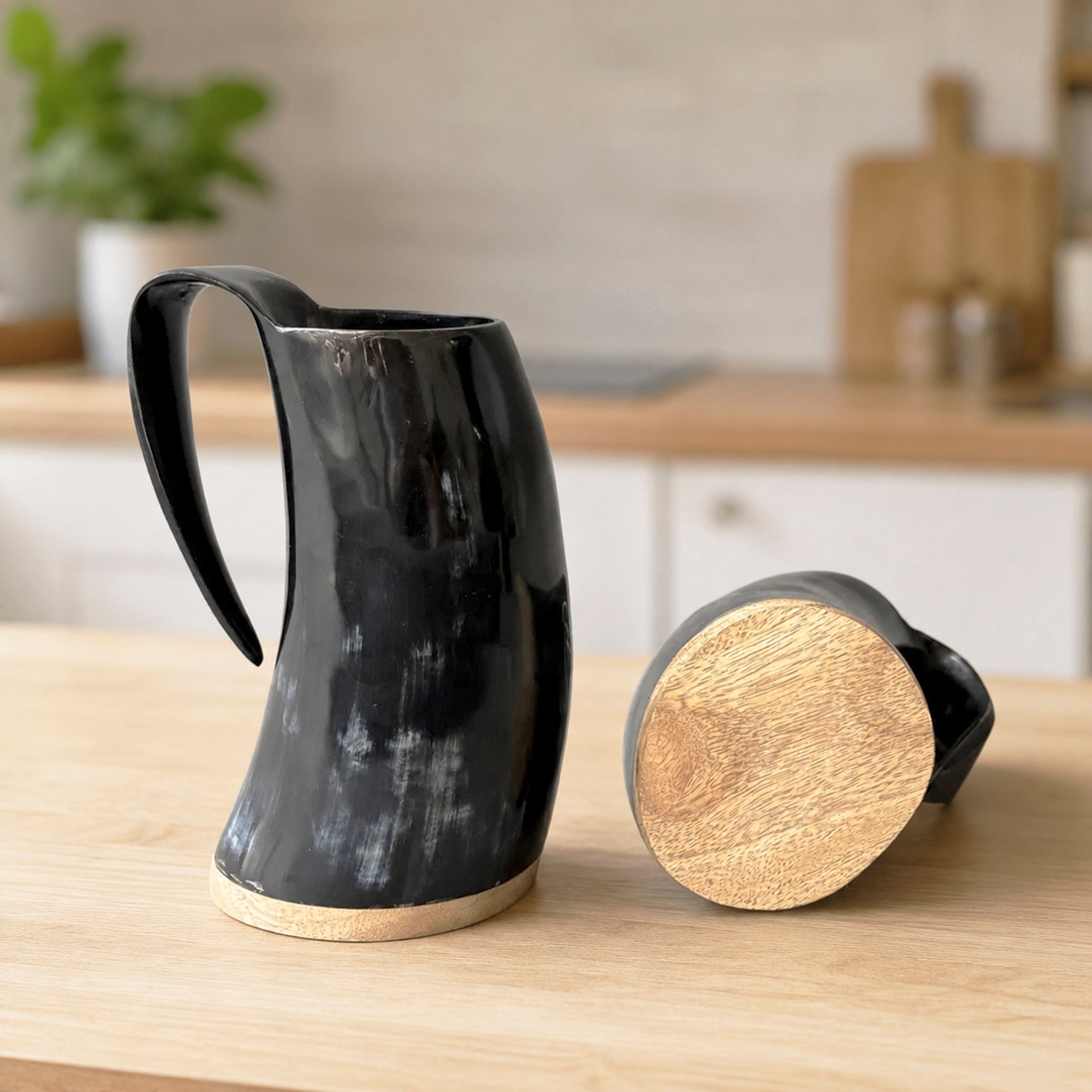 Viking Horn Mug, Custom Beer Stein, Handmade Mug, Engraved Horn Cup, Viking Tankard Gift