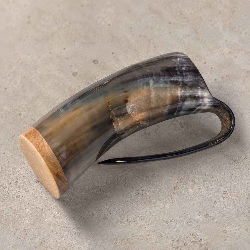 Viking Horn Mug, Custom Beer Stein, Handmade Mug, Engraved Horn Cup, Viking Tankard Gift